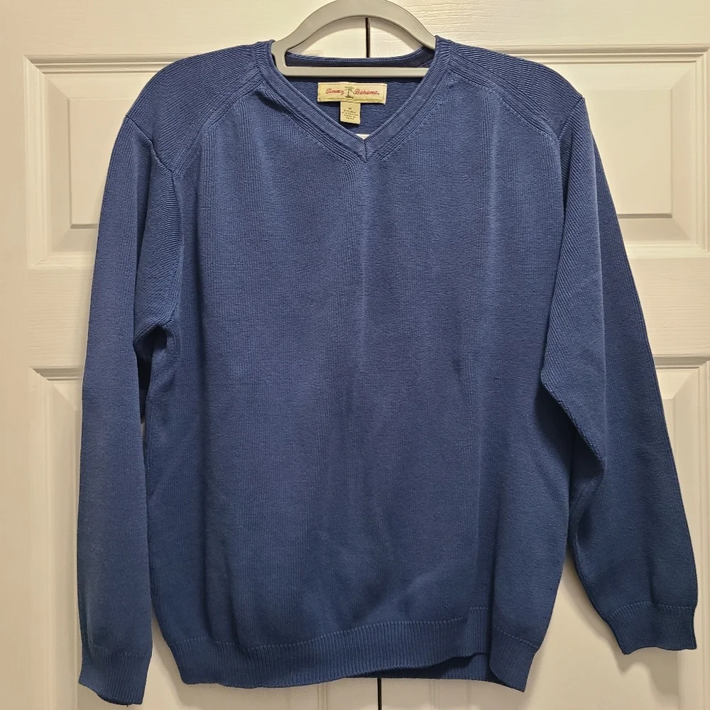 Tommy Bahama Blue Silk Cotton‎ Men's Sweater Size M